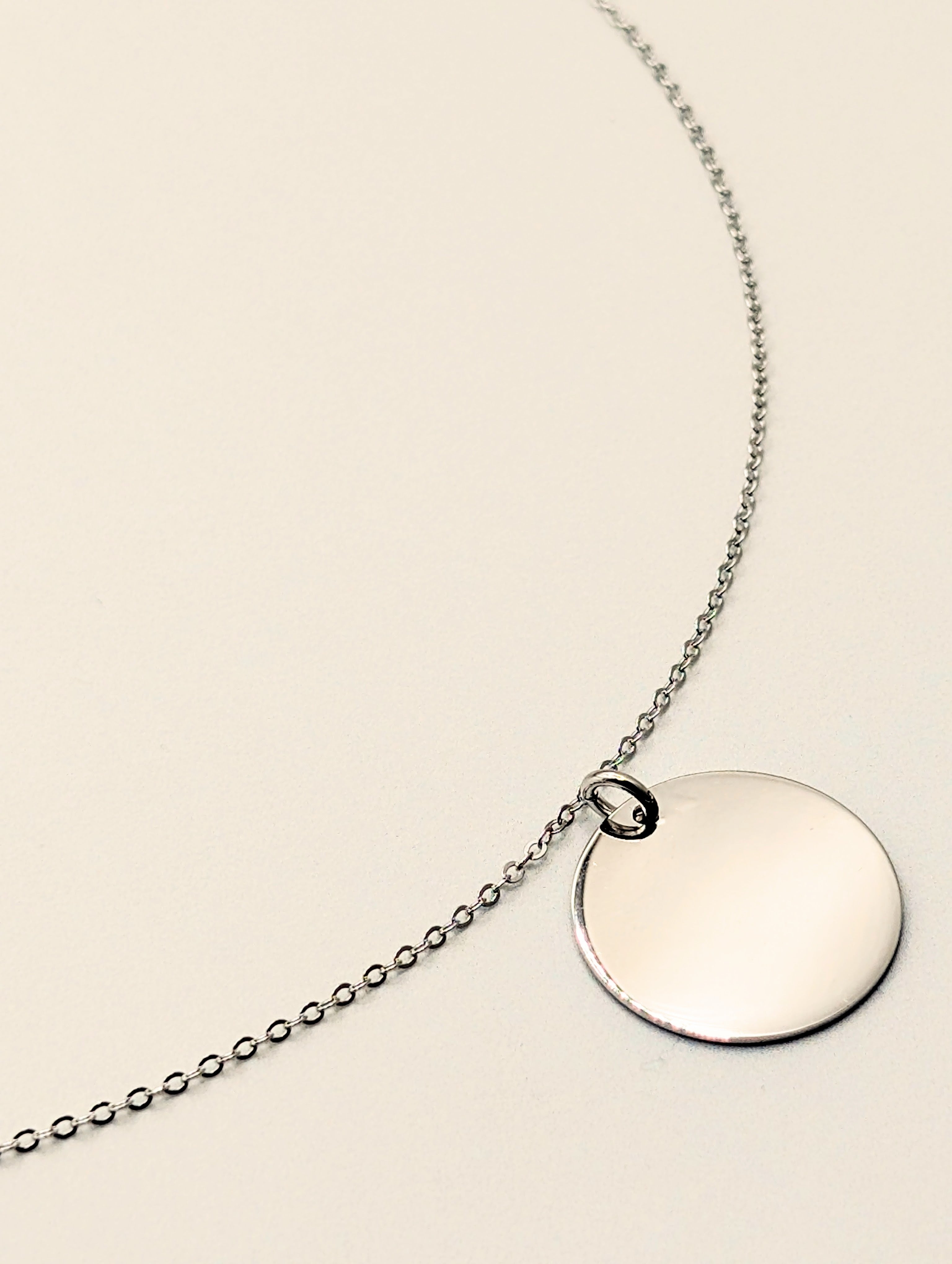 Personalised Disc Classic Chain Silver